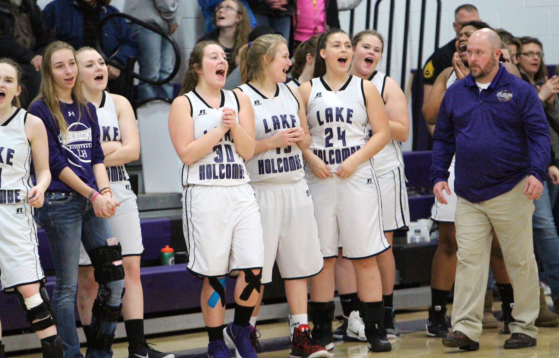New Auburn at Lake Holcombe girls basketball 2-13-18